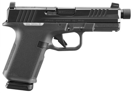 Ruger 19446 RXM 9mm Luger 15+1 4.50" Black FNC Nitride Threaded Barrel  &  Optic Ready/Serrated Slide, Black Polymer Frame w/Accessory Rail, Textured Grip, RMSc/RMR/DeltaPoint Pro Footprint