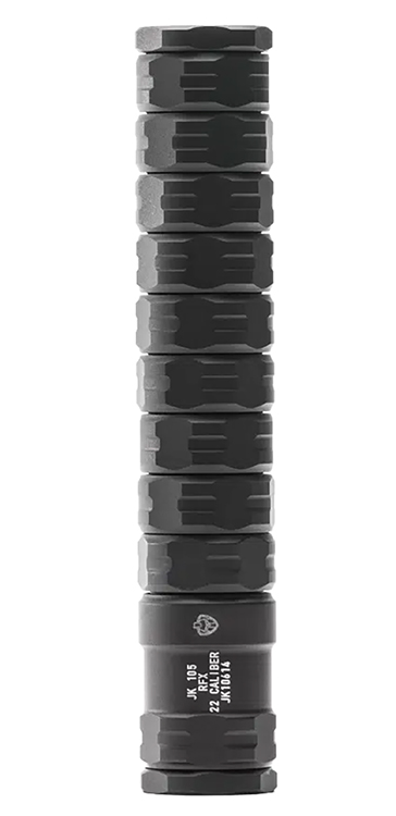 Jk Armament JK105RFX22 RFX  22 Cal 1.05" Black Aluminum/Stainless Steel 1/2"x28