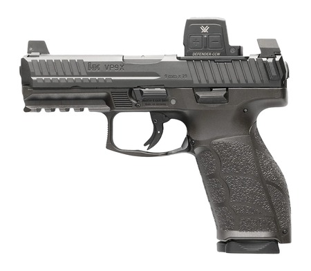 HK 81001355 VP9A1 X w/Optic Full Size Frame 9mm Luger 20+1 4.09" Black Barrel, Black Steel Serrated w/Optic Slide, Black Polymer Frame w/Picatinny Rail, Textured Grip, Vortex CCW