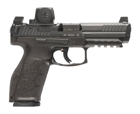 HK 81001352 VP9A1 F w/Optic 9mm Luger 10+1 4.53" Black Barrel  &  Steel Serrated w/Optic Slide, Black Polymer Frame w/Picatinny Rail, Textured Grip, Vortex CCW