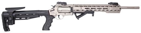 Iver Johnson Arms IJ1000TSN IJ1000  410 Gauge 5rd 18" Satin Nickel Barrel, Satin Nickel Receiver w/Picatinny Rail, Black Fixed Stock
