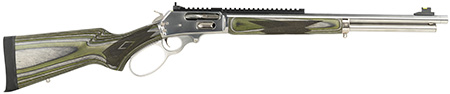 Marlin 70921 1895  45-70 Gov 6+1 19.30" Stainless Threaded Barrel, Stainless Steel Receiver w/Picatinny Rail, Fixed Green Fixed Laminate Stock