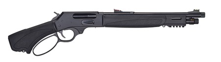 Henry H010GBLX4570 Bear's Leg 45-70 Gov 3+1 13.80" Blued Threaded Barrel, Blue Steel Drilled  &  Tapped Receiver, Black Synthetic Fixed w/Pistol Grip Stock