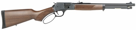 Henry H012PGR357 Protector Carbine 38 Special/357 Mag 7+1 16.50" Blued Threaded Barrel, Blued Steel Drilled  &  Tapped Receiver, American Walnut Fixed w/Pistol Grip Stock