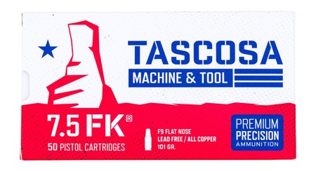 Tascosa Ammunition TMTAMMOF7   7.5FK 101gr Spoon Tip 50 Per Box/12 Case