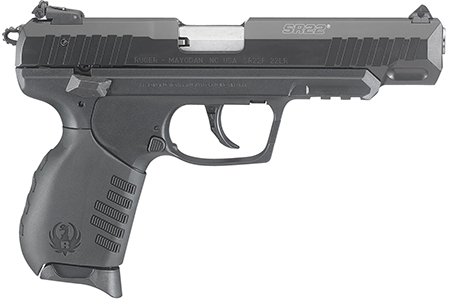 Ruger 3620 SR22  22 LR 10+1 4.50" Satin Stainless Steel Barrel, Black Anodized Aluminum/Serrated Slide, Black Polymer w/Picatinny Rail Frame, Black Interchangeable Backstrap Grips