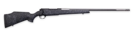 Weatherby MAM01N25CMR4B Mark V Accumark Full Size 25 Creedmoor 4+1 22" + 2" Spun Stainless Fluted Threaded Barrel, Stainless Steel Drilled  &  Tapped Receiver, Matte Black w/Spiderweb Monte Carlo Synthe