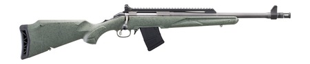Ruger 46966 American II Scout 7.62x39mm 10+1 16.10" Cobalt Cerakote Threaded Barrel, Alloy Steel Receiver w/Scope Rail, Leaf Green Splatter Adj LOP Synthetic Stock