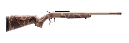 CVA CR4434DC Cascade Takedown 223 Rem 1rd 20" Flat Dark Earth Cerakote Stainless Steel Threaded Barrel  &  Receiver w/Picatinny Rail, Duck Camo Synthetic Stock