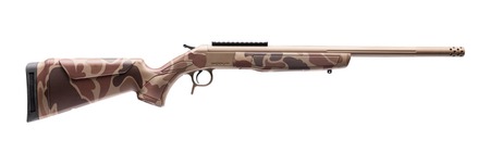 CVA CR4437DC Cascade Takedown 308 Win 1rd 20" Flat Dark Earth Cerakote Stainless Steel Threaded Barrel  &  Receiver w/Picatinny Rail, Duck Camo Synthetic Stock