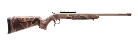 CVA CR4438DC Cascade Takedown 350 Legend 1rd 20" Flat Dark Earth Cerakote Stainless Steel Threaded Barrel  &  Receiver w/Picatinny Rail, Duck Camo Synthetic Stock