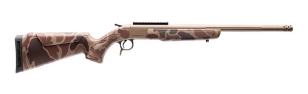 CVA CR4441DC Cascade Takedown 400 Legend 1rd 20" Flat Dark Earth Cerakote Stainless Steel Threaded Barrel  &  Receiver w/Picatinny Rail, Duck Camo Synthetic Stock