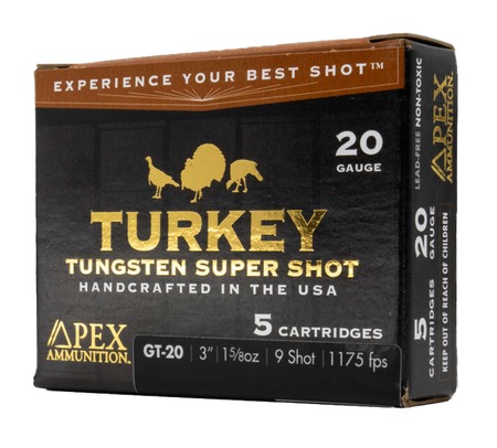 APEX AMMO GT20-9     20G 3    1-5/8 9         5/10