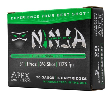 APEX AMMO NINJA20    20G 3    1-5/8 8.5       5/10