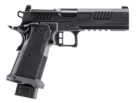 Alpha Foxtrot AA47X1EID-XDBK19 AF1911 Romulus 9mm Luger 20+1 17+1 5" Black DLC Stainless Steel Bull Barrel, Optic Ready/Serrated Slide  &  Frame w/Beavertail  &  Picatinny Rail, Aluminum Grip, RMSc/RMR Fo