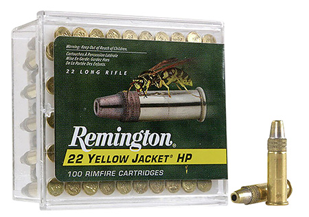 Remington Ammunition 21280 Yellow Jacket Rimfire 22LR 33gr Truncated Cone Hollow Point 100 Per Box/50 Case