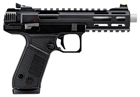 Beretta USA JB22TACMET15 B Series Jaguar Tac Full Size 22 LR 15+1 5.25" Stainless Threaded Barrel w/M-LOK Barrel Shroud, Black Picatinny Rail Slide, Black Metal Frame w/Picatinny Rail, Interchangeable