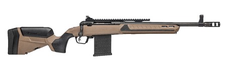 Savage Arms 32978 110 Scout V2 338 ARC 10+1 16.50" Medium Heavy Profile Barrel, Arca Rail Forend, Coyote Tan AccuStock w/AccuFit V2 Synthetic Stock