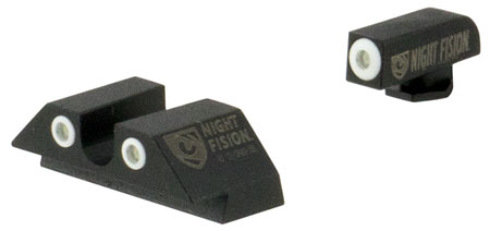 Night Fision GLK001007WGW Tritium Night Sights For Glock  Green Tritium White Outline Front Sight- Green Tritium White Outline Rear Sight Glock 17/17L/19/22