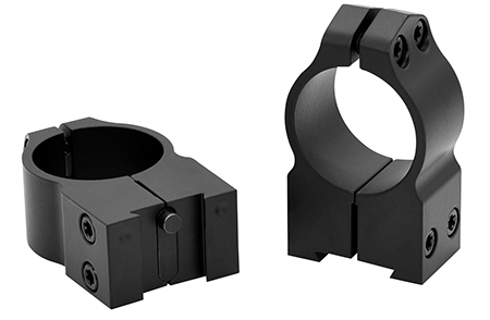 Warne 2TM Maxima Scope Rings Matte Black Steel 1" Tube High Vertical Split Dovetail, 0 MOA Fits Tikka 3TX/3T/695