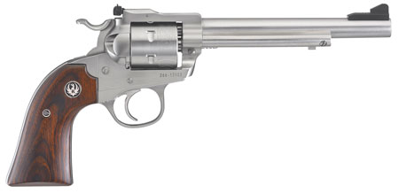 Ruger 0680 Blackhawk  Sports South Exclusive 22 LR 6rd 6.50" Barrel, Stainless Steel Barrel/Cylinder/Frame, Exposed Hammer, Bisley Hardwood Grip, Ramp Front/Adjustable Rear Sights