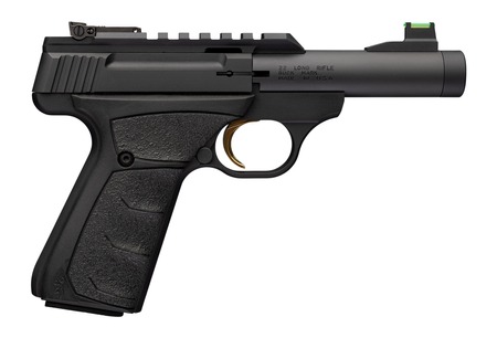 Browning 051610490 Buck Mark Micro SR 22 LR 10+1 4" Matte Black Threaded Bull Barrel, Serrated w/Picatinny Rail Slide, Matte Black Aluminum Frame, Black Overmolded UFX Grip