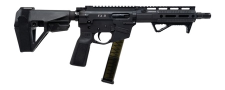Freedom Ordance FX9P8E-BLK FX9P Elite 9mm Luger 8" Black Nitride Threaded Barrel, Black Anodized Aluminum Receiver w/Picatinny Rail, M-LOK Handguard, Black Polymer SB Tactical SBA5 Brace, Black Polyme