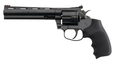 Colt Mfg KCOBRA22-BP6RFO King Cobra Target 22 LR 10rd Shot 6" Blued Vent Rib Barrel, Blued Carbon Steel Cylinder  &  Frame, Black Hogue Overmolded Grip, Exposed Hammer