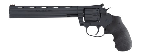 Colt Mfg KCOBRA22-BP8RFO King Cobra Target 22 LR 10rd Shot 8" Blued Vent Rib Barrel, Blued Carbon Steel Cylinder  &  Frame, Black Hogue Overmolded Grip, Exposed Hammer