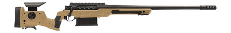 Cadex Inc CDXBMGQUA5029HI20I1J5N BMG Quake  50 BMG 3+1 29" Black DLC Match Grade Threaded Barrel, Black DLC Receiver w/Picatinny Rail, Adj Cheek Piece  &  LOP Hybrid Tan Polymer Stock