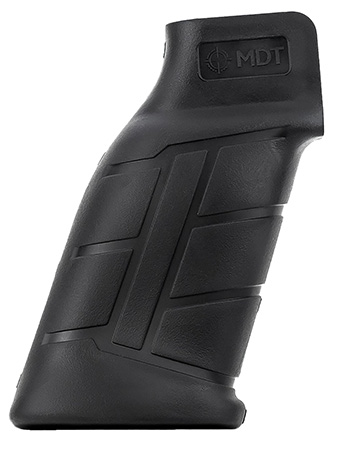 Mdt Sporting Goods Inc 103419BLK Elite Pistol Grip Black Polymer, Integrated Palm Swell, Fits AR Platform