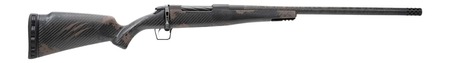 Fierce Firearms RGESC25CM18BTS Carbon Rogue 25 Creedmoor 3+1 18" Carbon Fiber Match Grade Threaded Barrel, Black Cerakote Stainless Steel Drilled  &  Tapped Receiver, Trophy Camo LR Negative Comb Carbon