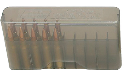 MTM Case-Gard J20XS41 Slip-Top Ammo Box  Multi-Caliber Clear Smoke Polypropylene 20rd