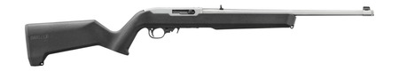 Ruger 32023 10/22  22 LR 10+1 18.50" Satin Threaded Stainless Steel Barrel, Drilled  &  Tapped Receiver, Black Magpul MOE X-22 w/M-LOK Textured Synthetic Stock
