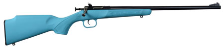 Crickett KSA2302 Youth  22 LR 1rd 16.12" Blued Barrel  &  Receiver, Fixed Front/Adjustable Rear Peep Sights, Blue Synthetic Stock w/11.5" LOP, Rebounding Firing Pin Safety