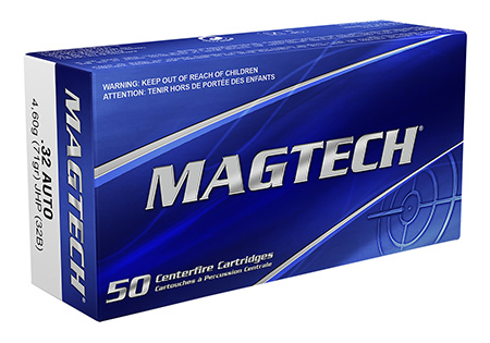 Magtech 32B Range/Training  32ACP 71gr Jacketed Hollow Point 50 Per Box/20 Case