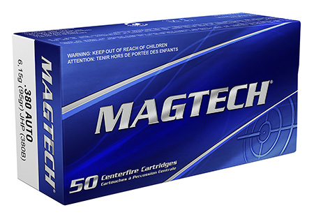 Magtech 380B Range/Training  380ACP 95gr Jacketed Hollow Point 50 Per Box/20 Case