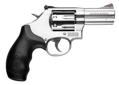 Smith  &  Wesson 164300 M686 Plus  L-Frame 38 S&W Spl +P/357 Mag 7rd, 3" Satin Stainless Steel Barrel, Cylinder  &  Frame, Black Finger Groove Grip