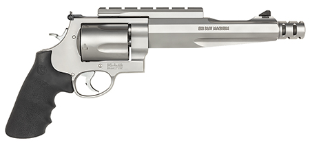Smith  &  Wesson 170299 Model 500 Performance Center  500 S&W Mag Stainless Steel 7.50" Barrel With Muzzle Brake  &  5rd   Cylinder, Matte Stainless Steel X-Frame, Chromed Hammer  &  Trigger With Stop