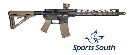 Diamondback DB175AK223 DB15  Sports South Exclusive 5.56 NATO 30+1 16" Flat Dark Earth Cerakote Threaded Barrel, Black Cerakote Aluminum Receiver w/Picatinny Rail, M-LOK Handguard, Magpul MOE Flat Dar