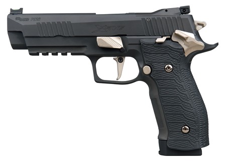 Sig Sauer 226X59NMRSAO P226 XFive Nightmare Full Size Frame 9mm Luger 20+1 5" Bull Barrel, Black Nitron Stainless Steel Optic Ready/Serrated Slide  &  Frame w/Beavertail  &  Picatinny Rail, Custom Hogue G