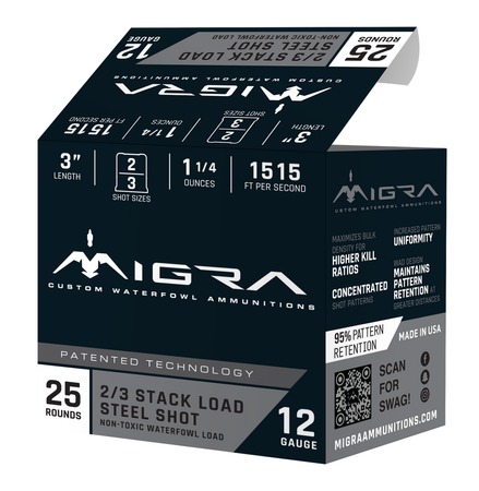 MIGRA M12AS23   12G 3"     2-3SHT 1.25       25/10