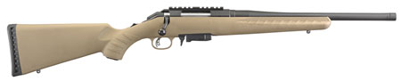 Ruger 16976 American Ranch  Full Size 7.62x39mm 5+1 16.12" Matte Black Threaded Barrel, Picatinny Rail Steel Receiver, Flat Dark Earth Fixed Synthetic Stock, Right Hand