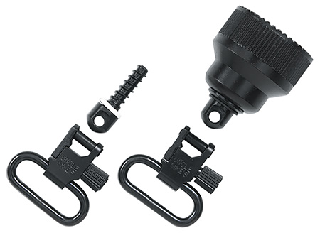 Uncle Mike's 18015 Mag Cap Swivel Set made of Steel with Blue Finish, 1" Loop Size  &  Quick Detach Style for  20 Gauge Remington 870  &  870 Youth Includes Two Super Swivels