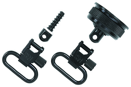 Uncle Mike's 18032 Mag Cap Swivel Set made of Steel with Blued Finish, 1" Loop Size  &  Quick Detach Style for 12 Gauge Remington 11-87 Includes Two Super Swivels