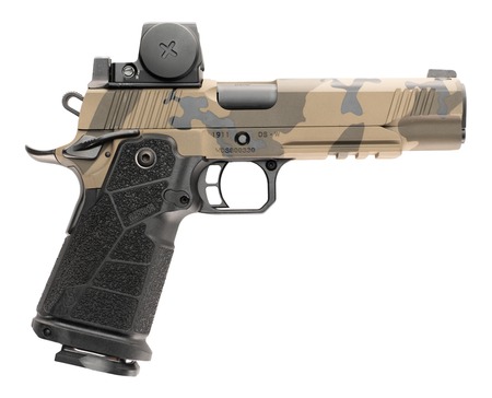 Cnc Firearms CNCDMCWAR Kimber 1911 DS Warrior w/Optic Sports South Exclusive 45 ACP 13+1 5" Stainless Steel Serrated w/Optic Slide, Desert Multicam Stainless Steel Frame w/Picatinny Rail, Carbon Fiber