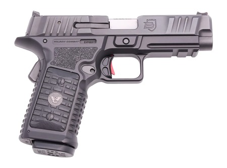 Wilson Combat BW415 Bulwark  9mm Luger 15+1 4" Stainless Match Grade Barrel, Black Nitride Stainless Steel Optic Ready/Serrated Slide, Black Steel Frame w/Picatinny Rai,l Black G10 Grip