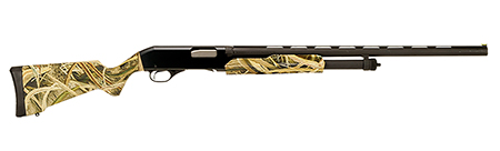 Stevens 22563 320 Field Compact 12 Gauge Pump 3" 5+1 26" Matte Black Vent Rib Barrel, Matte Black Aluminum Drilled  &  Tapped Receiver, Fixed Mossy Oak Shadow Grass Blades Synthetic Stock, Ambidextrous