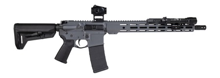 Shark Coast Tactical SCTARGCC Grey Night Bundle 5.56 NATO 10+1 16" Black Nitride Barrel, Gray Cerakote Aluminum Receiver w/Picatinny Rail, M-LOK Handguard, Black Polymer Stock  &  Grip, StreamLight ProT
