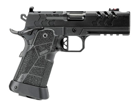 Kimber Mfg, Inc 3500105 2K11 Pro Comp Full Size Frame 9mm Luger 19+1 5" Compensated Barrel, Black Stainless Steel Lightening Cut/Optic Ready/Serrated Slide, Black Stainless Steel Frame w/Beavertail  & 